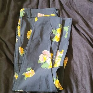 Floral stretch fit ankle pant